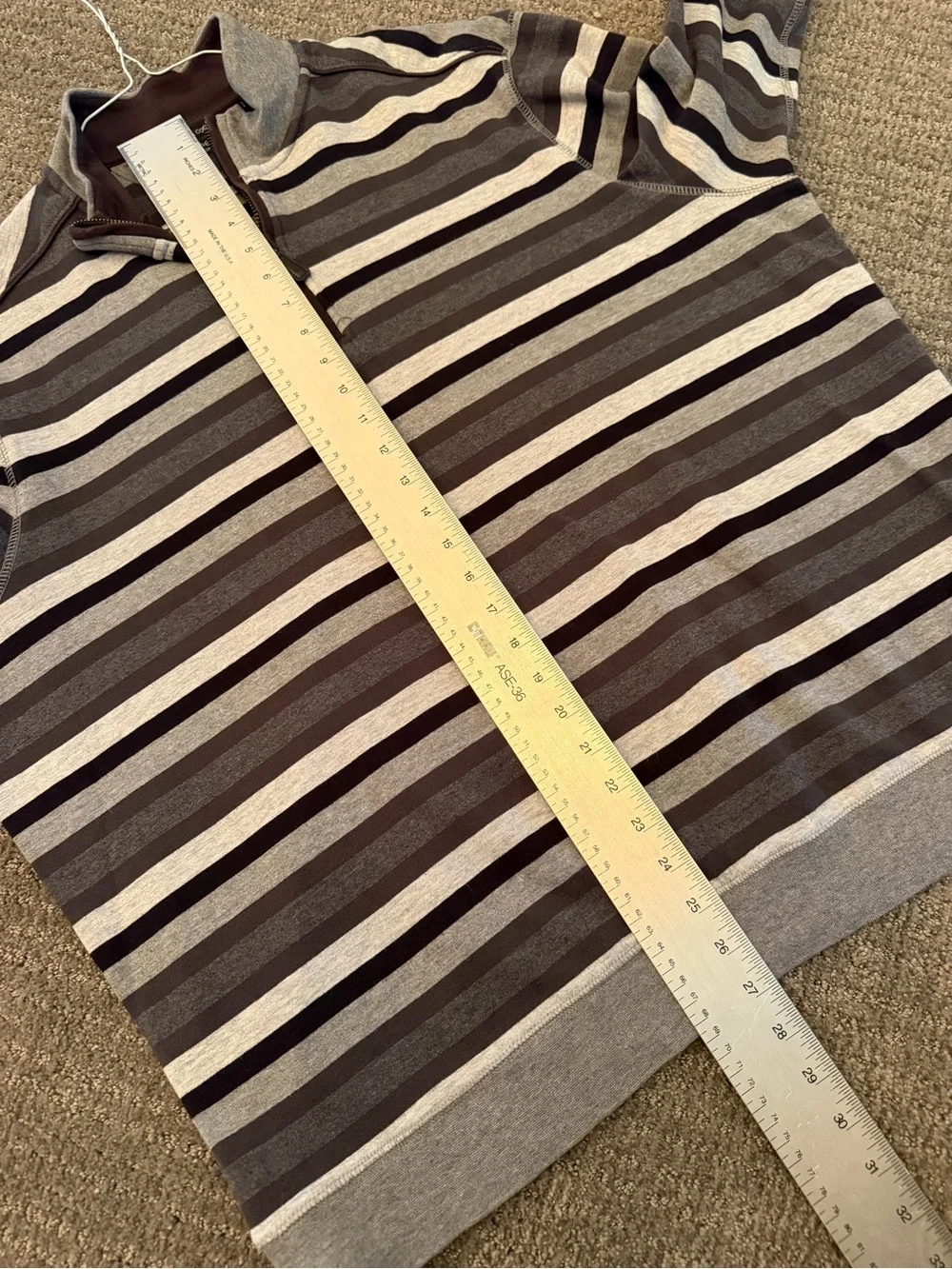 Cremieux Quarter-Zip Striped Sweater
